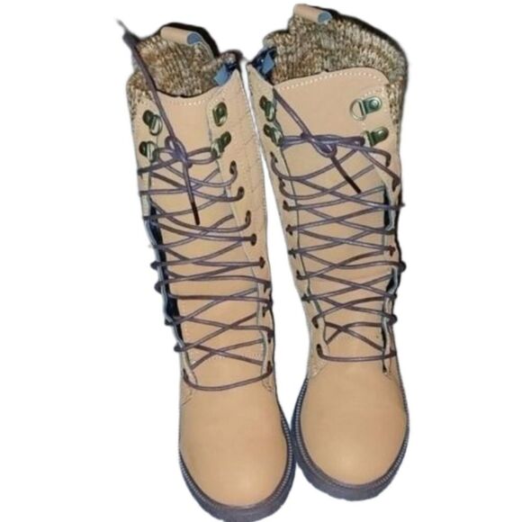 Ladies lace-up boots sz 6.5 - Picture 1 of 16